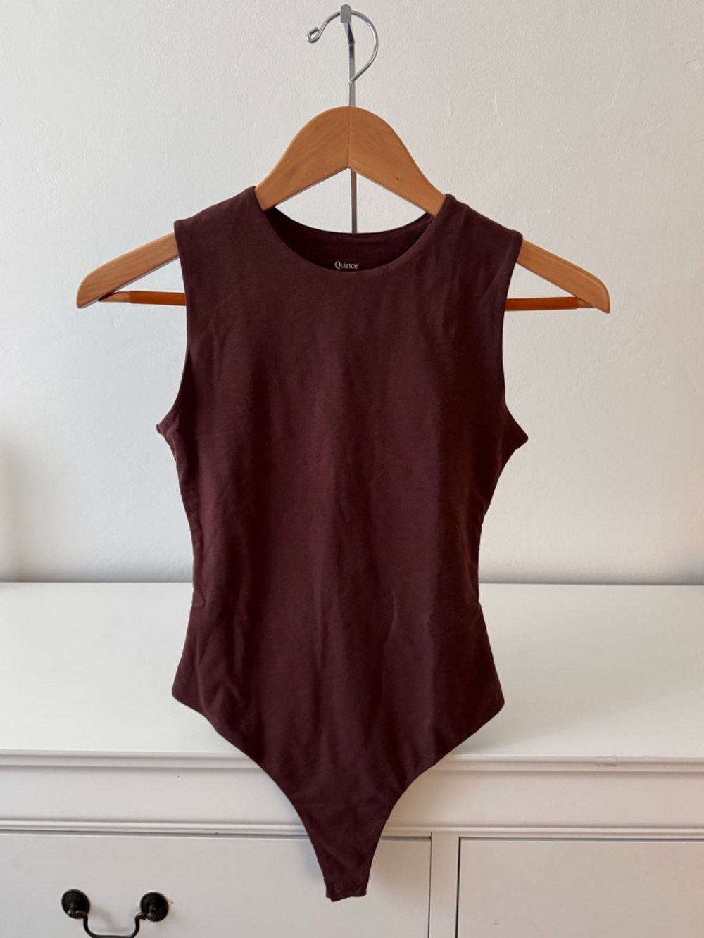 Quince Sleeveless Bodysuit in Chocolate Brown